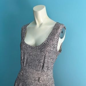 Suzie in the City black white sleeveless midi dress